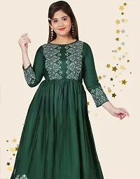 Stylish Girls Maxi Full Length Party Dress Dark Green-thumb4