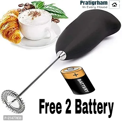 Pratigrham Milk Frother Handheld Electric Matcha Whisk, Handheld Milk Frother Electric Stirrer and Handheld Coffee Frother Mini Blender,Hand Frother Drink Mixer,Frappe Maker (wall henging stand multi)