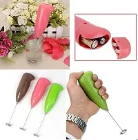 Pratigrham Milk Frother Handheld Electric Matcha Whisk, Handheld Milk Frother Electric Stirrer and Handheld Coffee Frother Mini Blender,Hand Frother Drink Mixer,Frappe Maker (wall henging stand multi)-thumb3