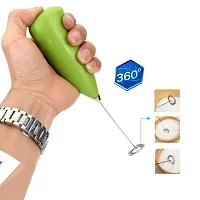 Milk Frother Handheld Electric Matcha Whisk, Handheld Milk Frother Electric Stirrer and Handheld Coffee Frother Mini Blender, Hand Frother Drink Mixer, Frappe Maker (wall henging stand multi)-thumb1