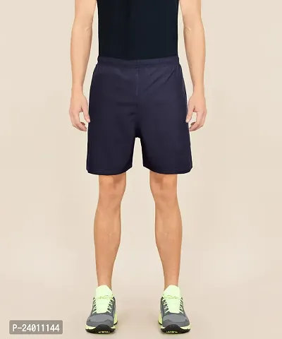 Stylish Blue Cotton Solid Regular Shorts For Men