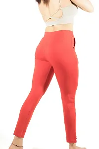 CURVY FIT |Red Smoke Pants|Kurti Pants|Cigarette Pants|Cotton Pants|Cotton Formal Pants| Casual Pants|Cotton Trousers (Size-XL)-thumb2