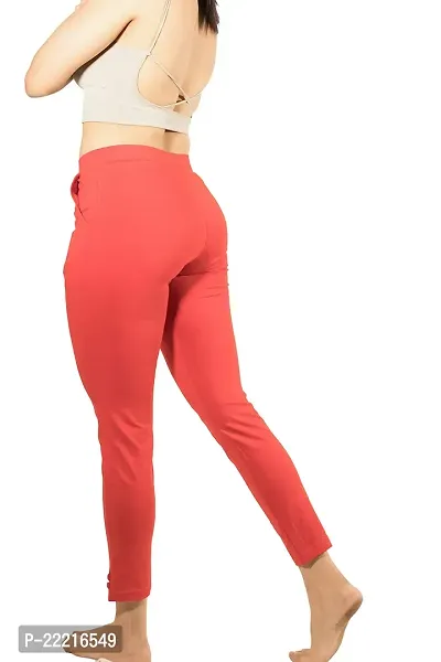 CURVY FIT |Red Smoke Pants|Kurti Pants|Cigarette Pants|Cotton Pants|Cotton Formal Pants| Casual Pants|Cotton Trousers (Size-2XL)-thumb5