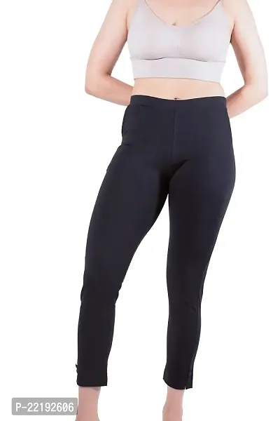 CURVY FIT |Black Smoke Pants|Kurti Pants|Cigarette Pants|Cotton Pants|Cotton Formal Pants| Casual Pants|Cotton Trousers (Size-XL)-thumb0