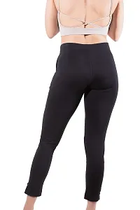 CURVY FIT |Black Smoke Pants|Kurti Pants|Cigarette Pants|Cotton Pants|Cotton Formal Pants| Casual Pants|Cotton Trousers (Size-XL)-thumb2