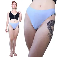 REPUBLIC OF CURVES Grey Seamless Thongs No Show Panty | Gym Panty | Seamless Women Panty | Women Thongs Panty | Fancy Panty Panty-thumb2