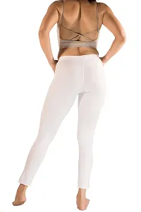 CURVY FIT |Smoke Pants|Kurti Pants|Cigarette Pants|Cotton Pants|Cotton Formal Pants| Casual Pants|Cotton Trousers (Size-L) White-thumb2
