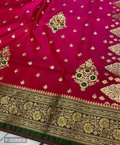 Elegant Banarasi Silk Zari Woven Saree with Blouse piece