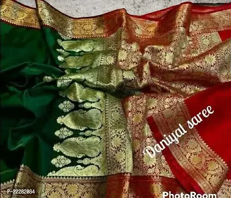 Elegant Banarasi Silk Zari Woven Saree with Blouse piece-thumb0