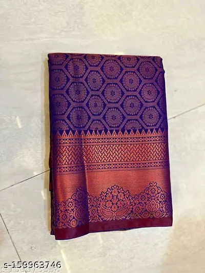 Elegant Kanjeevaram Silk Zari Woven Saree with Blouse piece