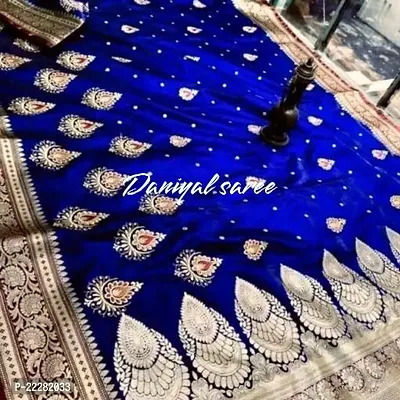 Elegant Banarasi Silk Zari Embroidered Saree with Blouse piece