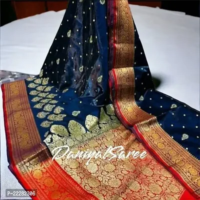 Elegant Banarasi Silk  Zari Woven Saree with Blouse piece