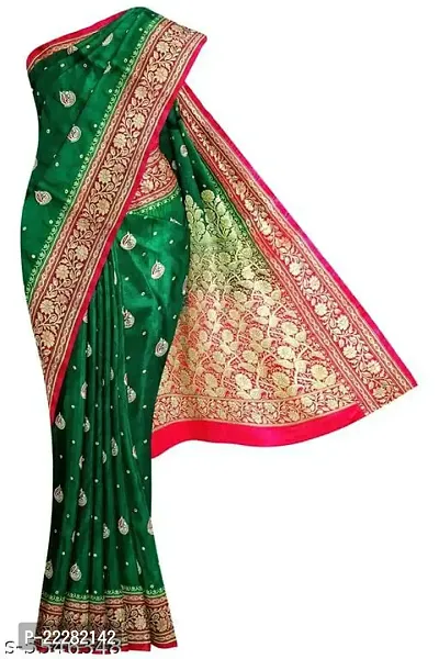 Elegant Banarasi Silk Zari Woven Saree with Blouse piece-thumb0