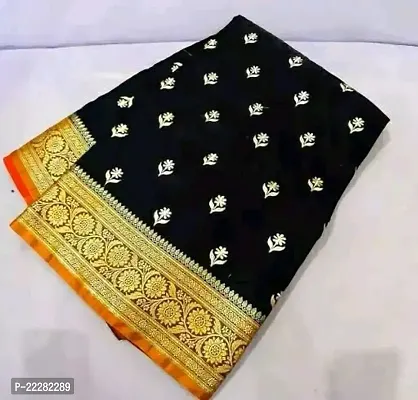 Elegant Banarasi Silk  Zari Woven Saree with Blouse piece-thumb0