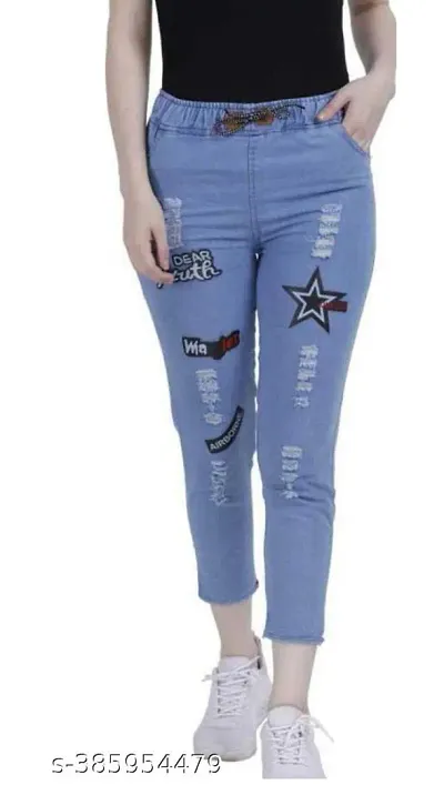 Trendy Printed Mid Rise Jeggings