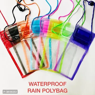 Mobile Waterproof Sealed Transparent Plastic Bag / Pouch Cover For All Mobile Phones pack of 1-thumb2