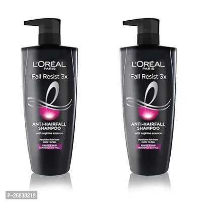LOreal Paris Anti-Hair Fall Shampoo, Reinforcing  Nourishing for Hair Growth, For Thinning  Hair Loss, With Arginine Essence and Salicylic Acid, Fall Resist 3X, 1 L (pack of 2)-thumb0