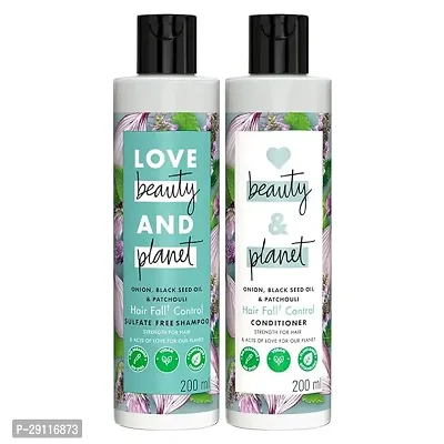Love Beauty  Planet Onion Blackseed  Patchouli Hair Fall Control Combo with Sulfate Free Shampoo-200ml  Conditioner-200ml-thumb0