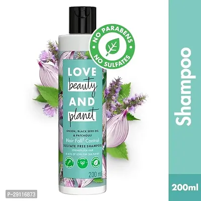 Love Beauty  Planet Onion Blackseed  Patchouli Hair Fall Control Combo with Sulfate Free Shampoo-200ml  Conditioner-200ml-thumb3