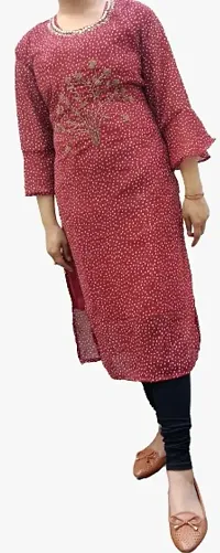 Elegant Bell Sleeves Straight Kurta For Women