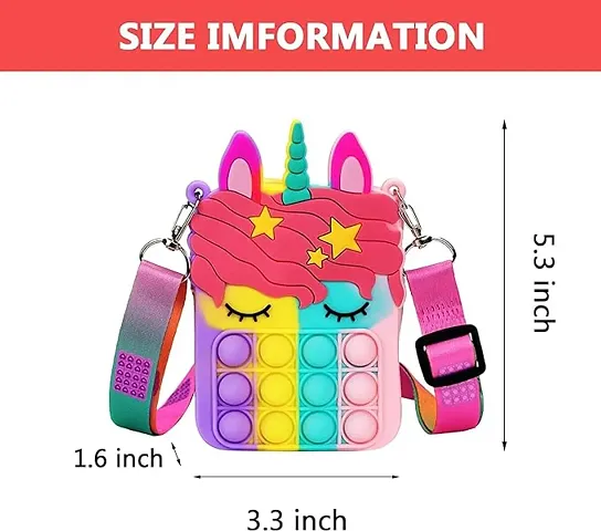 Rathor Enterprises Pop Purse, Unicorn Pop Purse for Girl Women Pop Bag | Unicorn Pop Toy, Shoulder Bag Fidget Toys Pop Fidget Backpack Toy for School Backpack