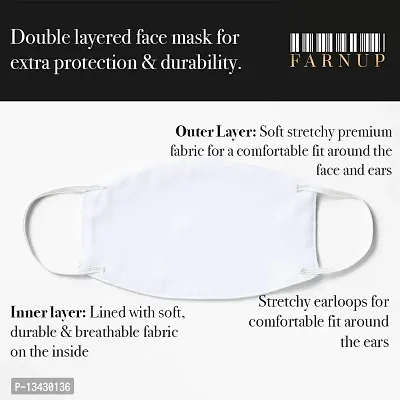 Farnup 3PLY Cotton Mask, Washable and Reusable BTS Design Face Mask for Unisex (BTSN210, Pack of 3), Without Valve-thumb5