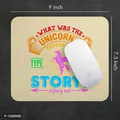 Lastwave Unicorn Mouse Pad Collection, What was The Unicorn's Favourite Type of A Story A Fairy Tail, Unicorn Graphic Printed Mousepad for Laptop, Computer, PC, Gaming, Travel-thumb2