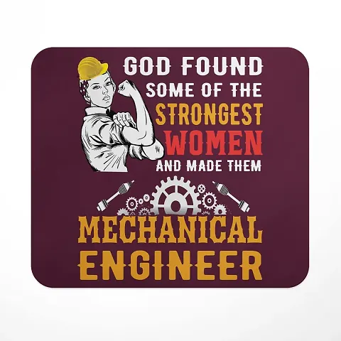 Lastwave Engineer Mouse Pad Collection, God Found Some of The Strongest Women and Made Them Mechanical Engineer, Graphic Printed Mousepad for Laptop, Computer, PC, Gaming, Travel | Gift for Boyfriend