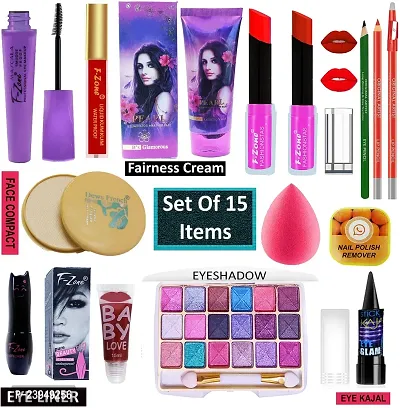 All New Makeup Kit Of 15 Makeup Items-Pack Of 15