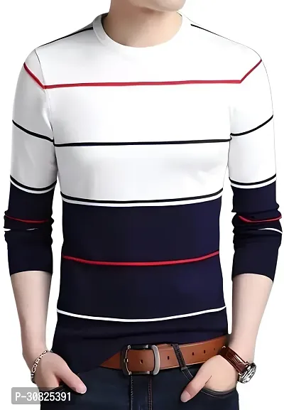 Stylish Multicoloured Polyester Printed Long Sleeves Tees For Men-thumb0