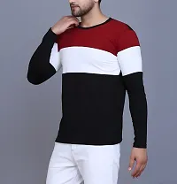 Stylish Multicoloured Polyester Printed Long Sleeves Tees For Men-thumb2