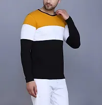 Stylish Multicoloured Polyester Printed Long Sleeves Tees For Men-thumb2