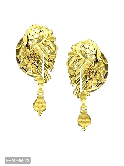 Traditional Beige Metal  Drop Earrings Earrings For Women-thumb0