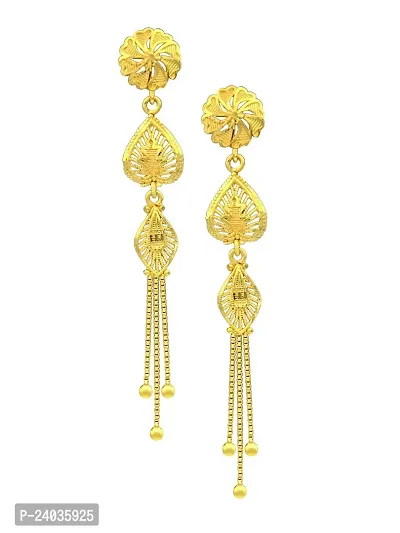 Traditional Beige Metal  Drop Earrings Earrings For Women-thumb0