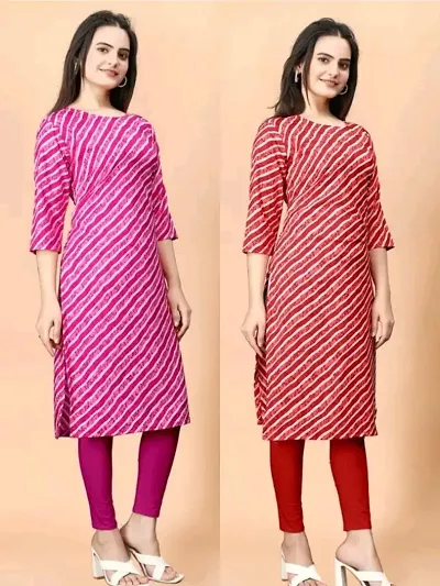 Stylish Crepe Kurta For Women Combo Of 2 Pack