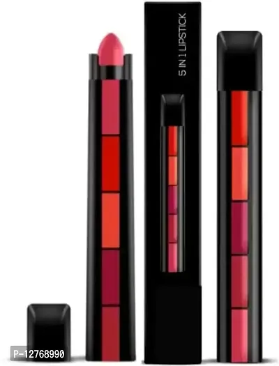 Beauty 5 in 1 Forever Enrich Matte Lipstick, The Red  Nude Pack of 2  (multicolour)-thumb3