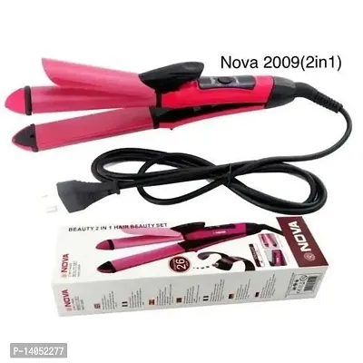 Nova NHC 2009 Hair Straightener For Girls Pressing Machine 2in1 Hair Straightener Curler And Straightener For Girls-thumb0