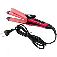 Xerser X-1290 Foldable Hair Dryer 1000 Watt Dryer 2 Speed Setting And Nhc-2009 Ceramic Plate Hair Straightener Cum Hair Curler (Multicolor)-thumb3