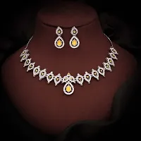 Silver Plated Jewellery Set With Matching Earring For Women And Girls-thumb1