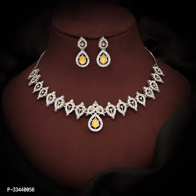 Silver Plated Jewellery Set With Matching Earring For Women And Girls-thumb2