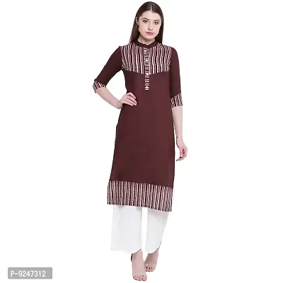 JAIPUR ATTIRE Women's Rayon Straight Kurti-thumb0