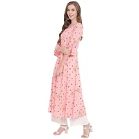 JAIPUR ATTIRE Women's Rayon Flared Kurti-thumb1