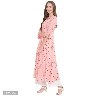 JAIPUR ATTIRE Women's Rayon Flared Kurti-thumb2