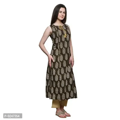 JAIPUR ATTIRE Women's Cotton Straight Kurta-thumb3