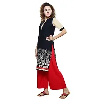 JAIPUR ATTIRE Women's Cotton Straight Kurti (JA1304-XL, X-Large, Black)-thumb1