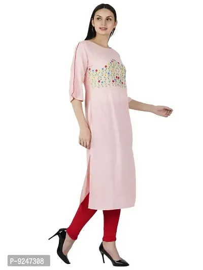 JAIPUR ATTIRE Women's Rayon Straight Kurti-thumb2