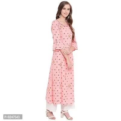 JAIPUR ATTIRE Women's Rayon Flared Kurti-thumb3