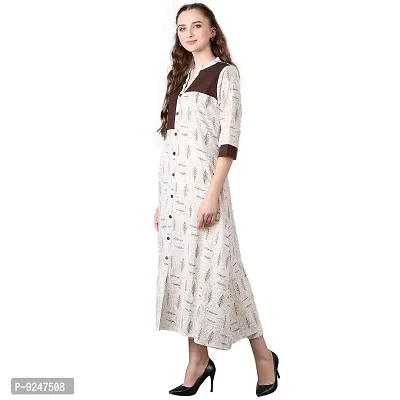 JAIPUR ATTIRE Cream Printed Cotton Kurti-thumb2