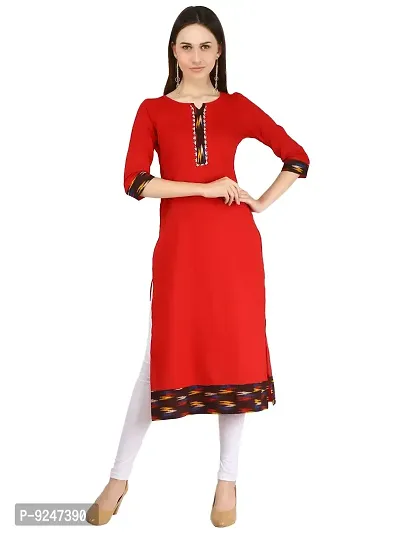 JAIPUR ATTIRE Women's Cotton Straight Kurti-thumb0