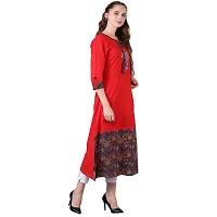 Jaipur Attire Red Printed Cotton Kurti-thumb3